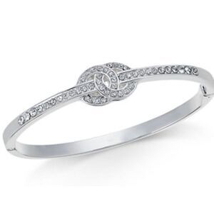 Charter Club Silver-Tone Interlocking Pavé Circle Bracelet New Gift Idea